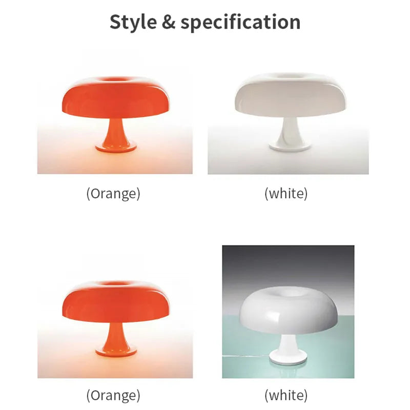 Italy Designer Mushroom Table Lamp for Modern Hotel Bedroom Lighting