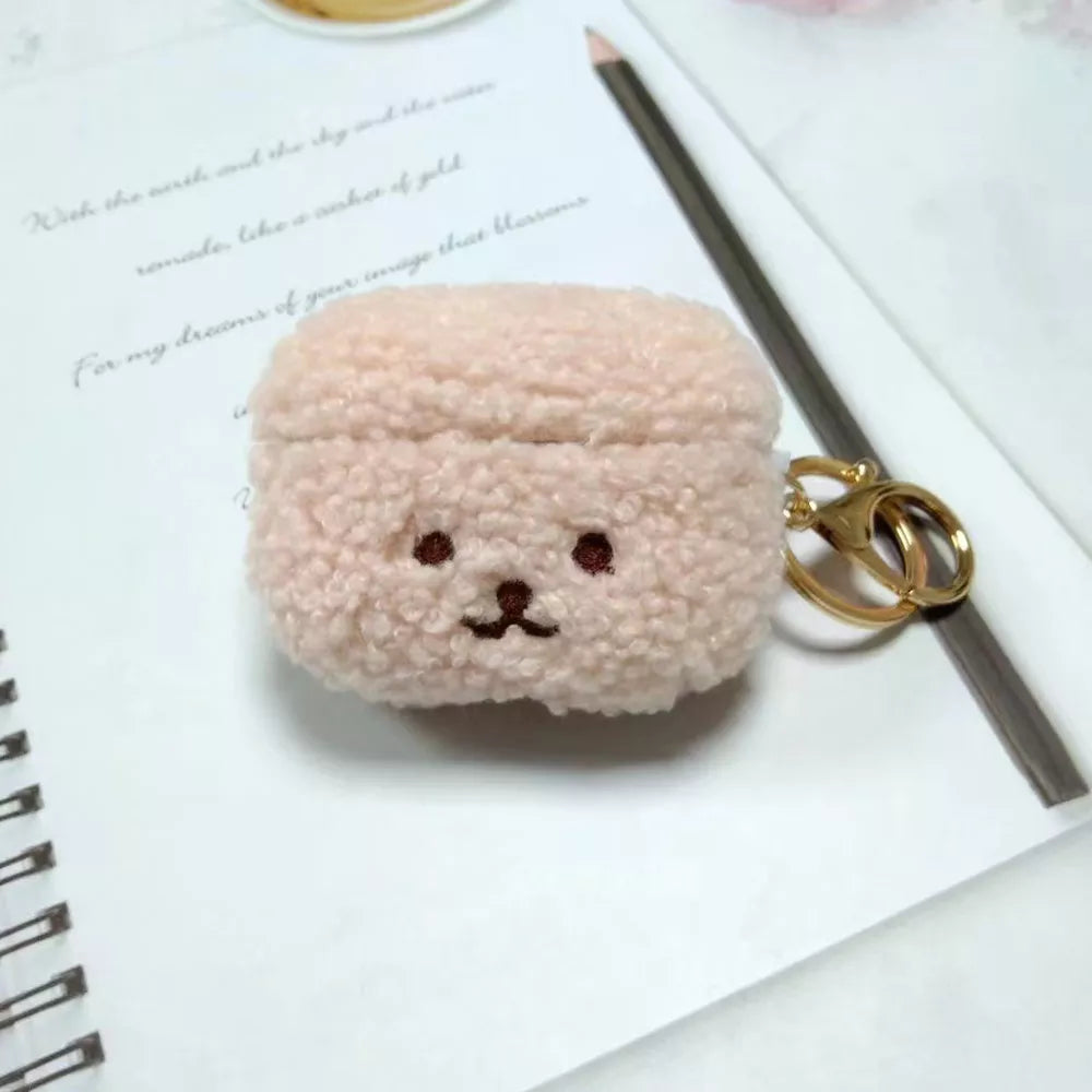 Cute Fluffy Bear Earphone Case For Apple Airpods