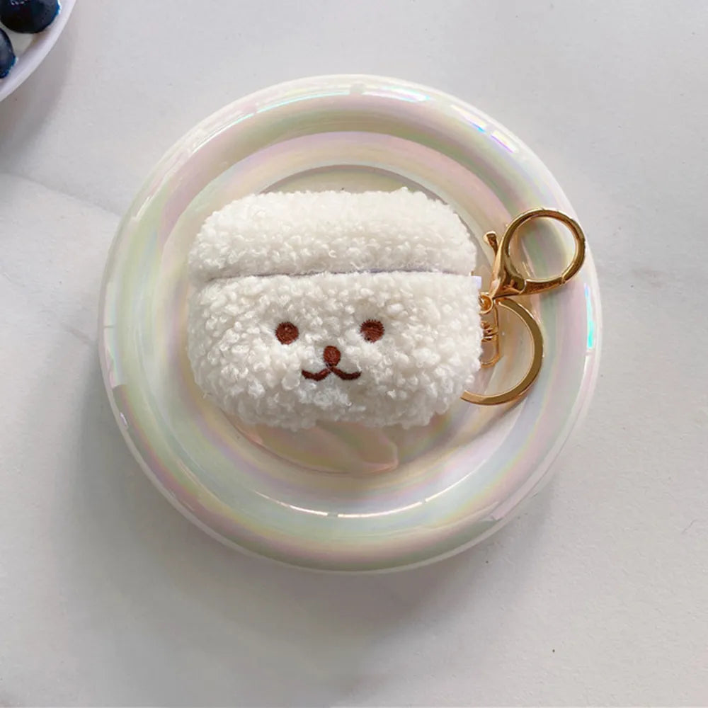 Cute Fluffy Bear Earphone Case For Apple Airpods