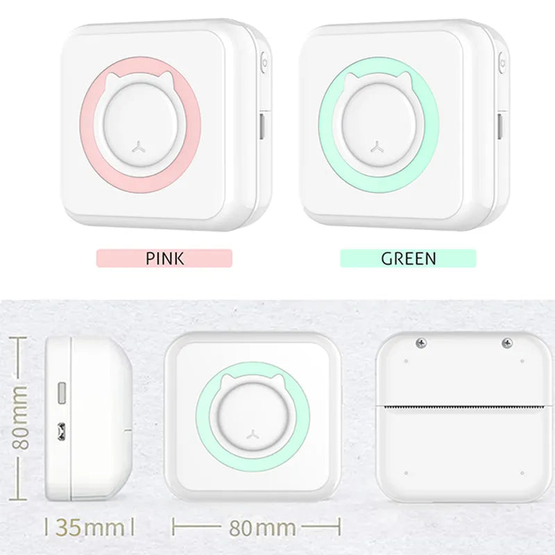 Portable Mini Photo Printer for iPhone/Android: Ideal for Gifts, Study Notes, and Work