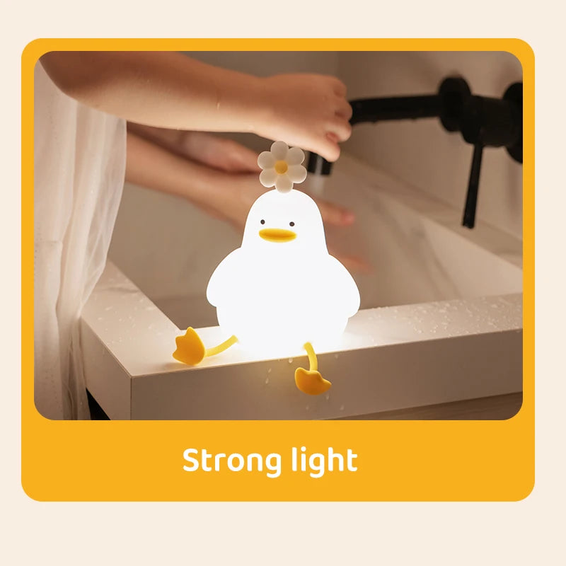 Duck LED Night Light: Cute Bedroom Decor & Gift