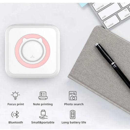 Portable Mini Photo Printer for iPhone/Android: Ideal for Gifts, Study Notes, and Work